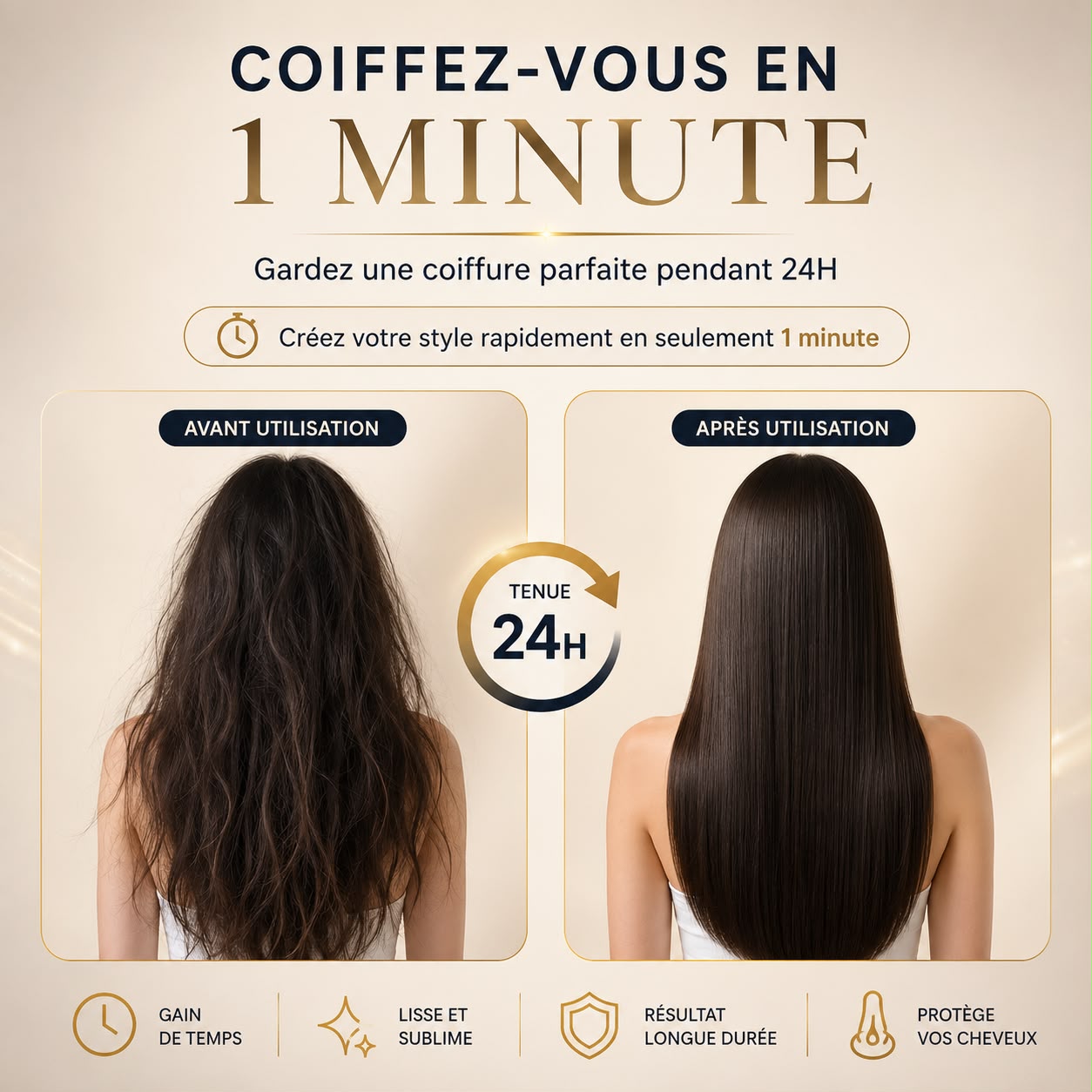Lisseur & Sèche-Cheveux 2-en-1